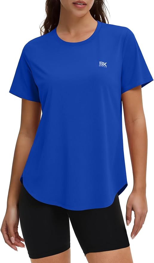 BKRIVE Workout Tops for Women UPF 50+ Quick Dry Shirts (S-3XL) | Ideal for Hiking, Yoga, Running, Gym workouts, Pilstes, Tennis & Travel. Lightweight, Breathable & Moisture wicking