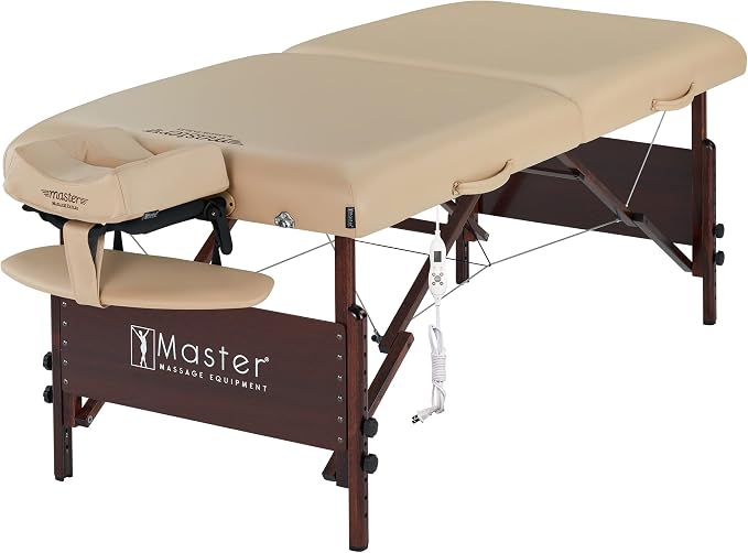 Master Massage 30" Del Ray Therma Top™ Portable Massage Table Beauty Bed Package with Accessories- for Use as a Tattoo Bed, Lash Table