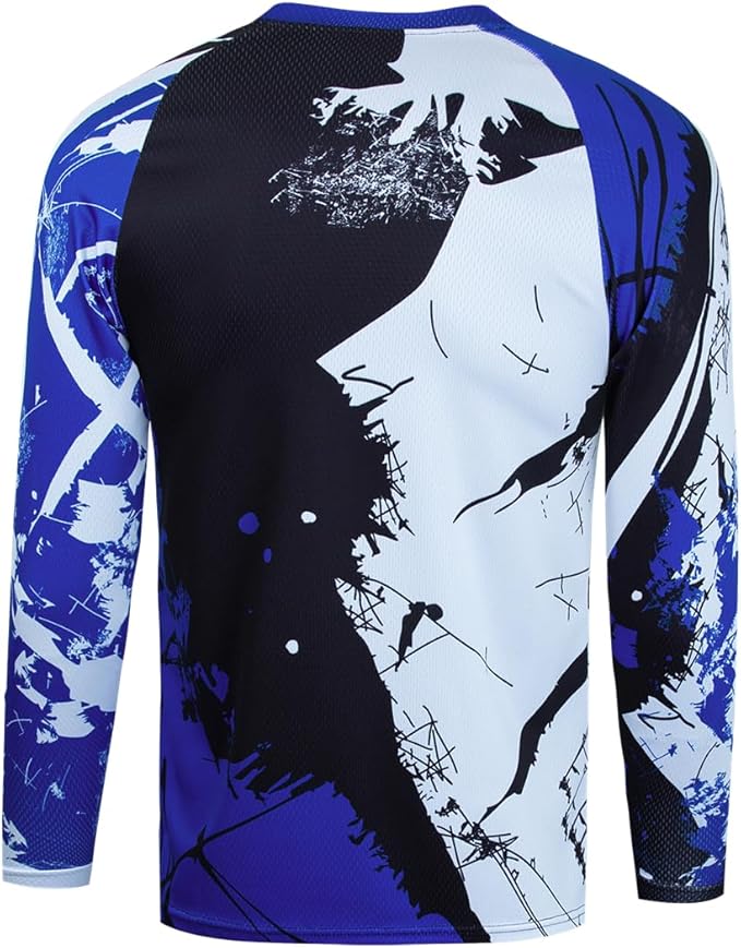 Dirt Bike Jersey for Youth, Kids Mountain Bicycle Shirt Long Sleeve Children Downhill Jerseys for Motorcycle Motocross