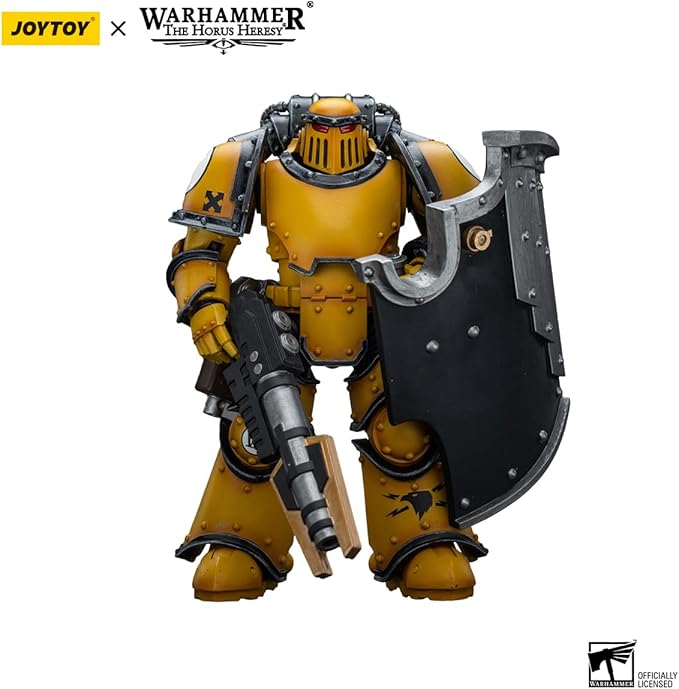 YIZRIO JoyToy Warhammer 40K Sons of Horus 1/18 Imperial Fists Legion MkIII Breacher Squad Legion Breacher with Lascutter 4.8in Action Figure Kits