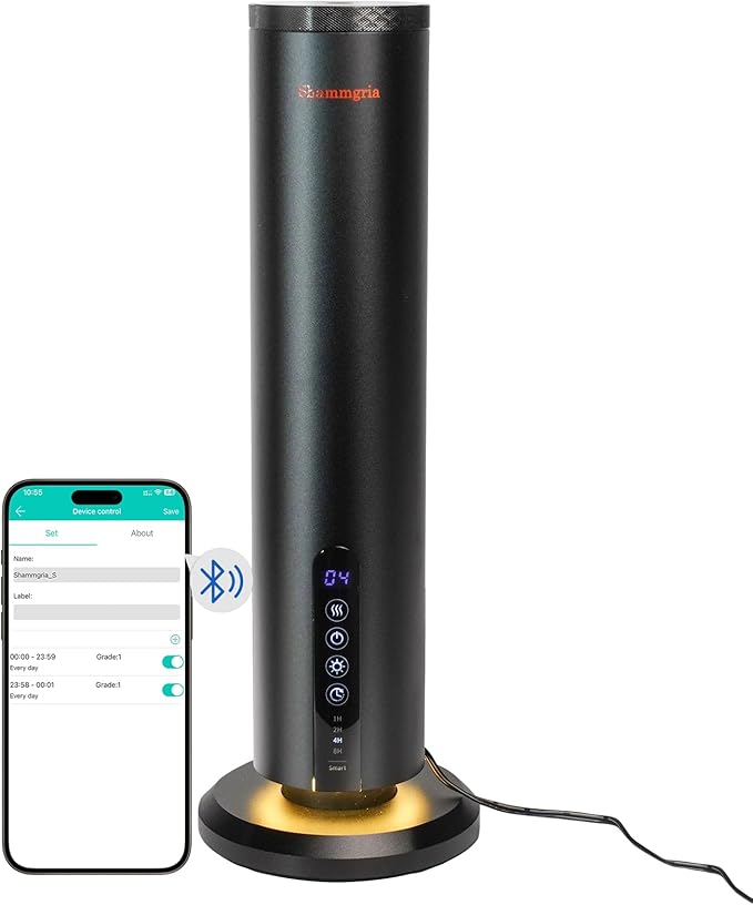 Air Diffuser Bluetooth Waterless Essential Oil Aromatherapy Diffuser with Timer, 1200 Sq Ft Coverage Fit for Home, Office, Bedroom & Spa