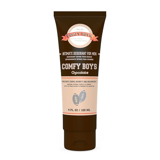 Chocolate Men's Premium Ball Deodorant: Anti-Chafing Sweat Defense, Odor Control, Aluminum-Free Mens Deodorant for Men's Private Parts (Chocolate, 4 oz)