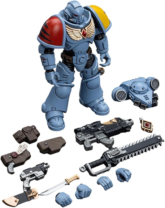 JOYTOY 1/18 Warhammer 40,000 Action Figure Space Wolves Intercessors, Warhammer 40K, Collection Model 4.2inch