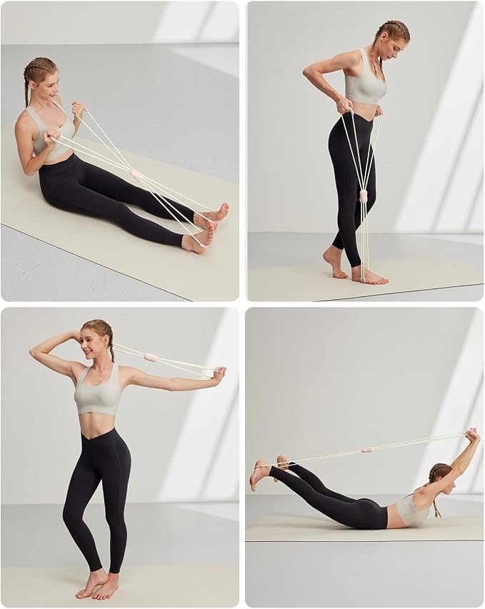 YOTTOY Cross Resistance Band for Full Body Workout,Elastic Exercise Bands for Legs,Arms,Glutes,Stretch Bands for Exercise,Yoga Straps for Stretching, Booty Bands for Home Gym