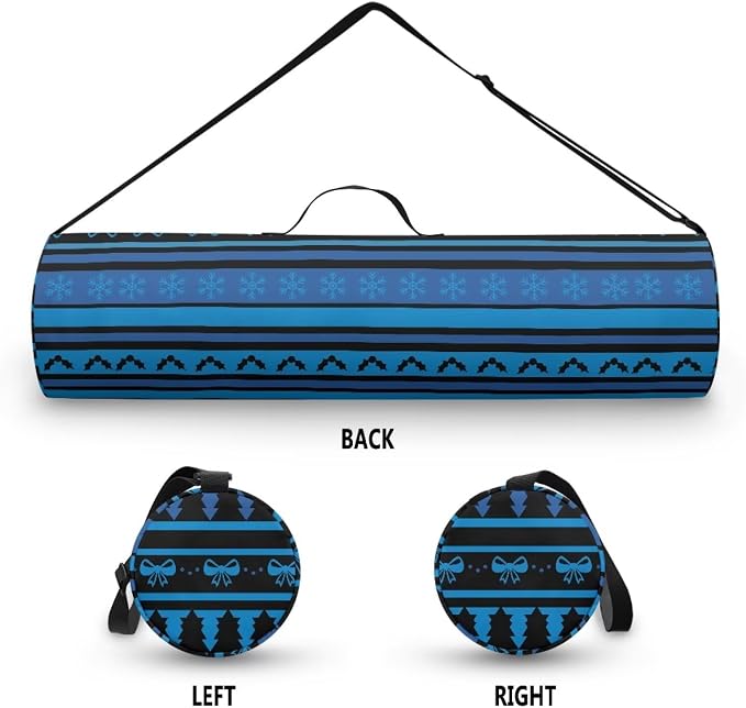 Yoga Mat Bag with Adjustable Shoulder Strap and Handle Zipper, 30in Wide x 6.3in Diameter for Yoga Mat Storage