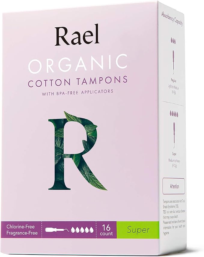 Tampons Made with Organic Cotton Super