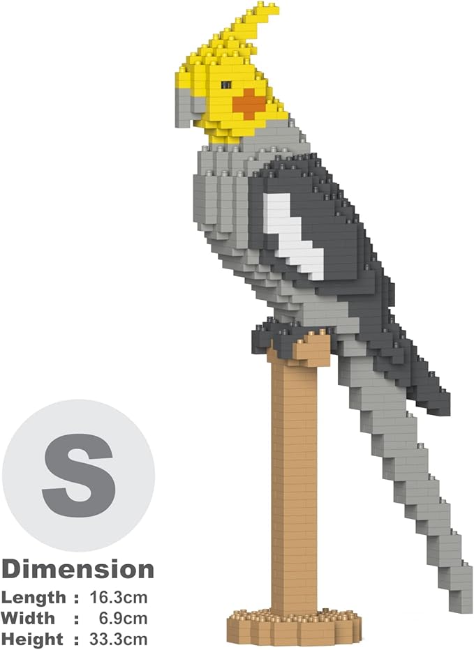 JEKCA Cockatiel 02S | Parrot Plastic Building Blocks | Age 14+