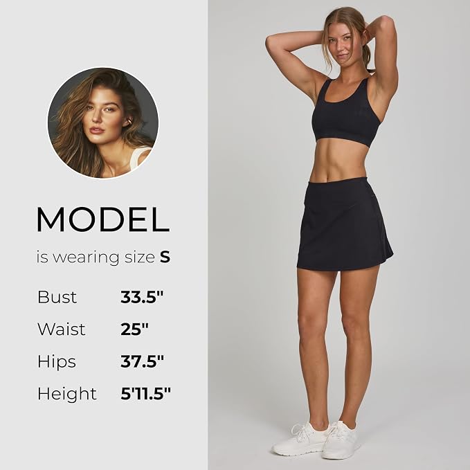 Spyder Skorts for Women - Built-in Shorts, Skirt for Golf Tennis Pickleball | Stretch fabric; true to size; inner shorts liner; lightweight; breathable; ideal for gym, running, yoga, hiking, work outs