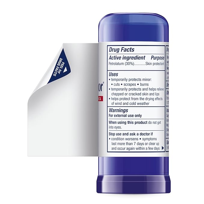 Aquaphor Healing Balm Stick, Skin Protectant with Avocado Oil and Shea Butter, 0.65 Oz Stick