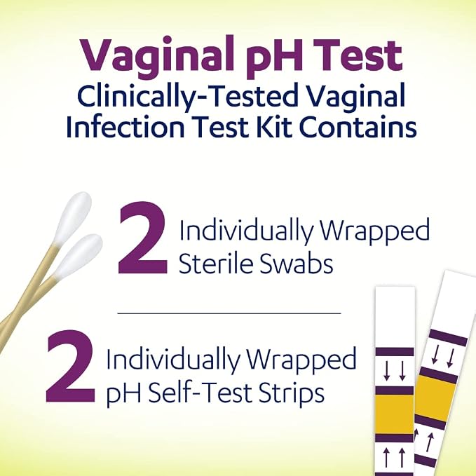 AZO Vaginal pH Test Kit, Clinically-Tested Vaginal Infection Test Kit, Fast & Accurate Results, from The #1 Most Trusted Urinary Health Brand, 2 Self-Tests