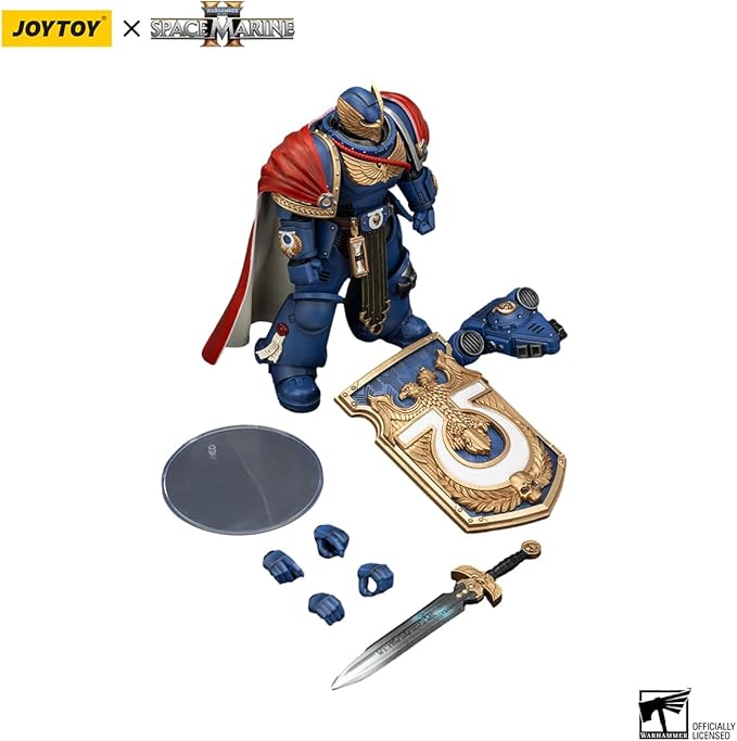 JOYTOY Warhammer 40,000 1/18 Action Figure-Ultramarines Victrix Honour Guard with Storm Shield and Power Sword-Collection Model Birthday Gifts