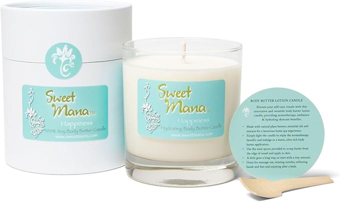 Dream Lotion Candle | Lavender + Frankincense + Myrrh | Massage Candle | Luxury Soy Candle | Aromatherapy Candle | Body Butter | Hand Poured in USA | 9 oz. | Sweet Mana