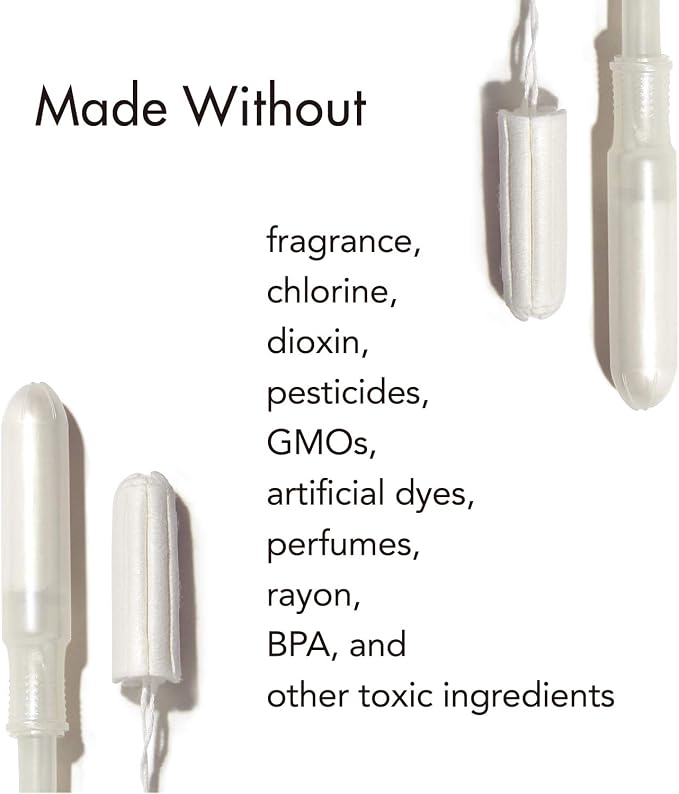 Tampons Made with Organic Cotton Super