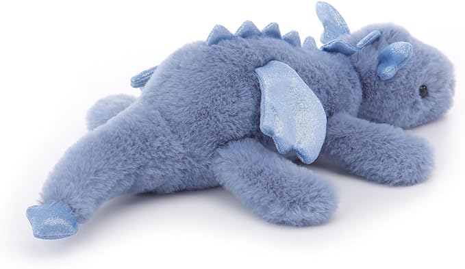 Apricot Lamb Dark Blue Lying Dragon Stuffed Animals for Kids, Soft Cute Plush Toys for Baby Girl and Boy, 15 Inches