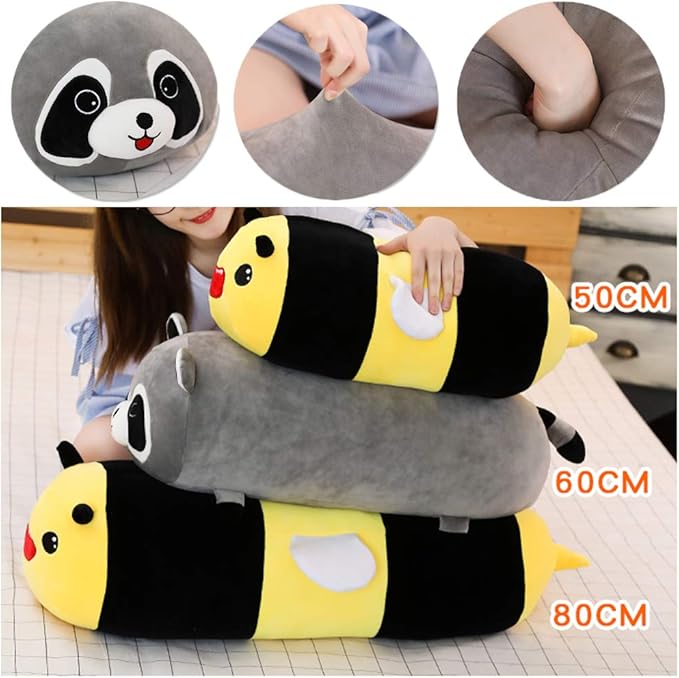 Panda Plush Pillow, Panda Stuffed Animal Cute Plushie Animal Toy Gifts for Kids Birthday,Christmas,Valentine 23.6"