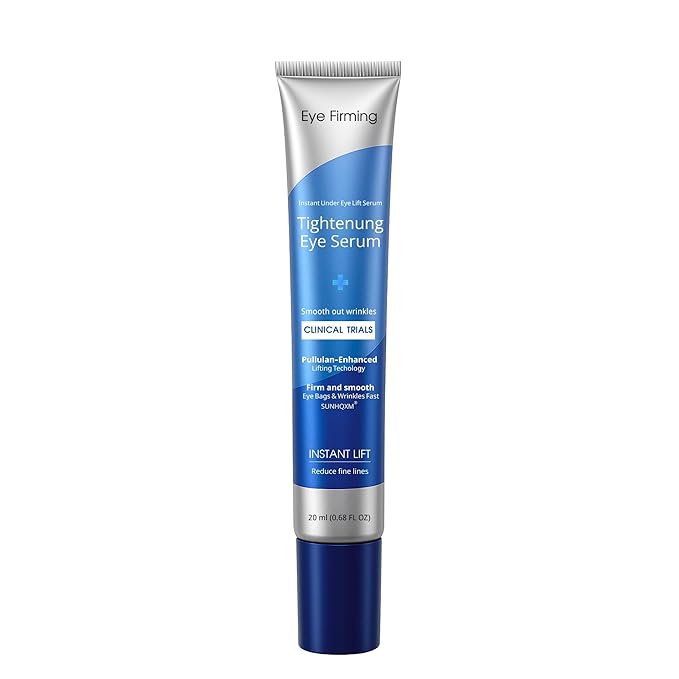 Instant Under Eye Lift Serum – Fast-Acting Firming Formula to Reduce Eye Bags, Wrinkles, Puffiness & Dark Circles | Advanced Polysaccharide Technology for Mature Skin – 20 mL (Fragrance Free)