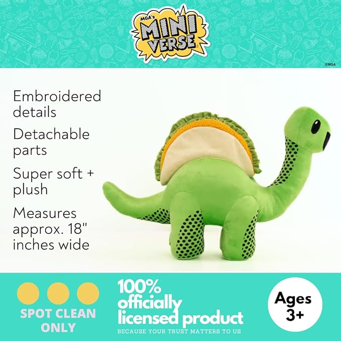 Franco Collectibles Miniverse Food Taco Shell Dinosaur Bedding Super Soft Cozy Detachable Cuddle Pillow, (Officially Licensed Product)
