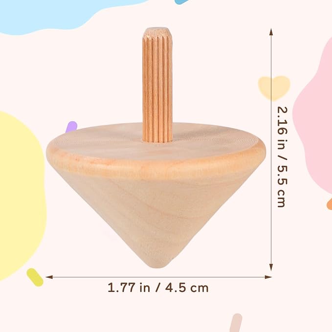 Galpada 24 Pack Wooden Spinning Tops for Kids – DIY Paint Your Own Craft Kit, Unfinished Natural Wood Spinning Toys for Classroom Activities, Party Favors & Creative Arts Projects