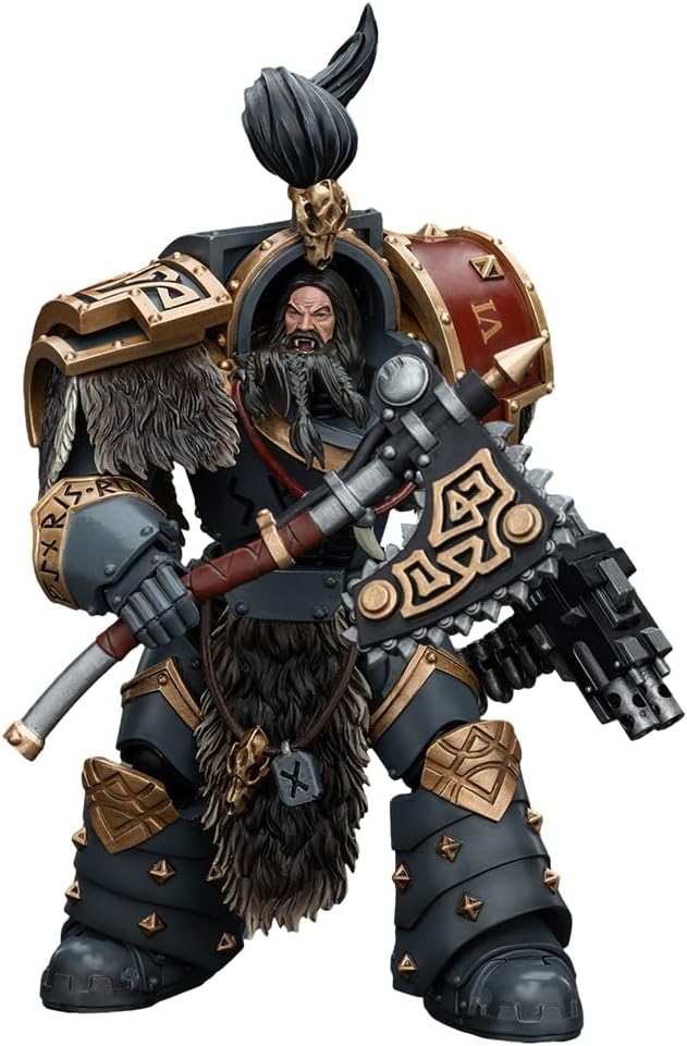 JOYTOY Warhammer 40K 1/18 Action Figure Space Wolves Varagyr Wolf Guard Squad Varagyr Terminator 1 The Horus Heresy 5.59 inch Collection Model