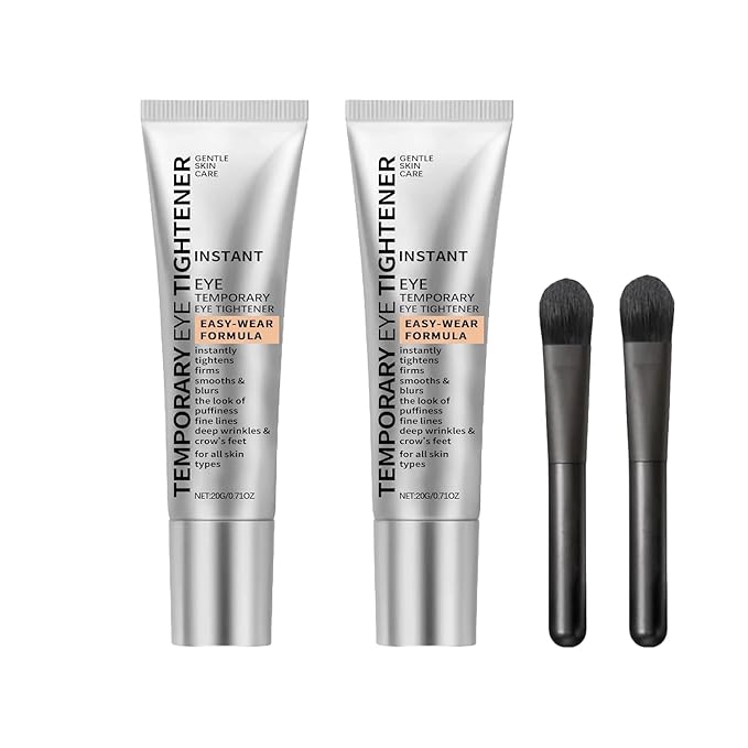 Eye Primer Eyeshadow Base,Instant Eye Tightener,Instant Firming Primer,Gentle Skin Care Moisturizing Eye Tightener Cream With Brush Finstant Firm-Ing Formula For Fine Lines And Wrinkles