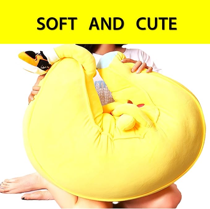 Banana Stuffed Animal Cute Fruit Plushie Hugging Pillow Long Plush Toys Sleeping Doll Gift for Birthday, Valentine, Christmas