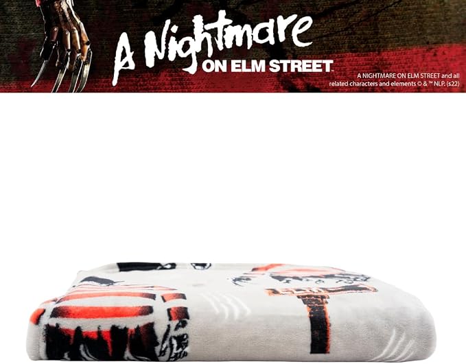 Franco A Nightmare on Elm Street Halloween Horror Throw Blanket, Super Soft Cozy Plush Bedding, 50" x 70", (Officially Licensed Product)