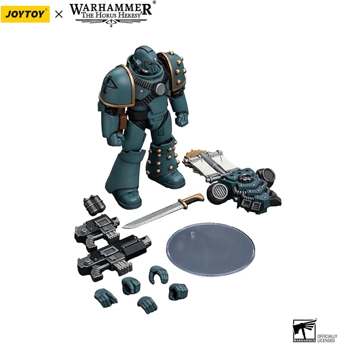 Joytoy Warhammer The Horus Heresy Sons of Horus 1:18 Action Figure Mecha Joy Toy MKIV Tactical Squad Legionary with Legion Vexilla Collection Model Anime 4.88 inch
