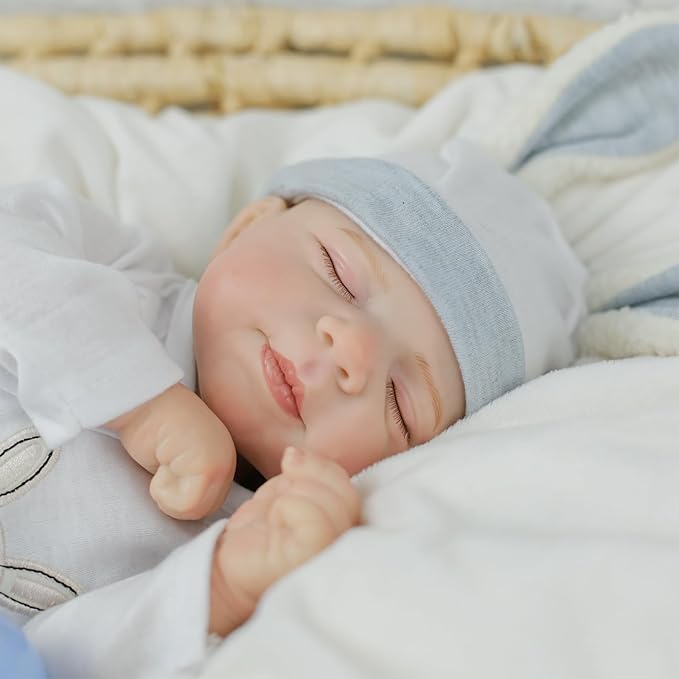Lifelike Reborn Baby Dolls - 18 inch Realistic Baby Doll Weighted Newborn with Soft Body, Real Life Baby Girl Gift Set for Children and Collectors