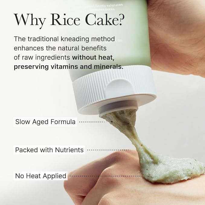 ARENCIA Salicylic Acid, Green Tea + LHA Deep Pore Rice Cake Cleanser – Deep Pore Cleansing for All Skin Types, Korean Face Wash, 150ml / 5.07 fl oz