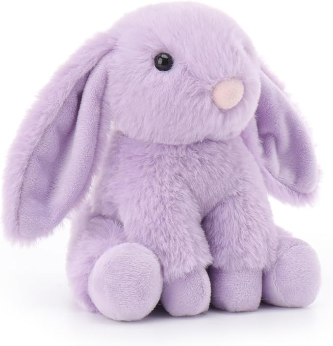 Apricot Lamb Purple Bunny Stuffed Animals for Kids, Soft Cute Plush Toys for Baby Girl and Boy, 6 Inches