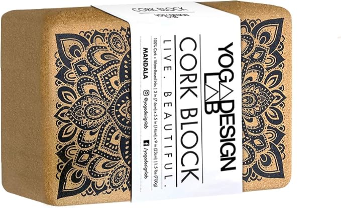 YOGA DESIGN LAB | The Cork Block | Eco Friendly Luxury | Superior Grip and Strength | Natural
