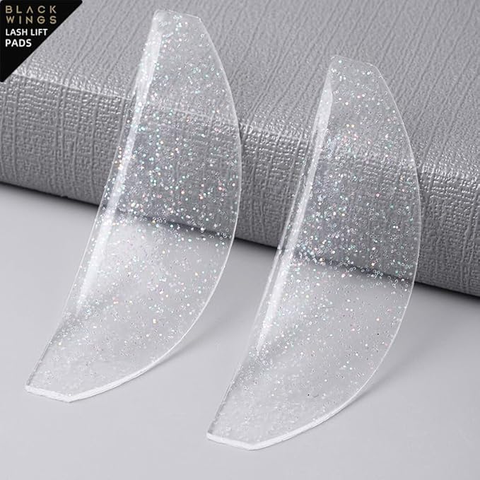 BLACKWINGS Flat Lash Lift Shields, Korean Lash Lift Pads, 1mm Ultra Thin for NO.1 Perm Only, Eyelash Soften Pads for Salon Use