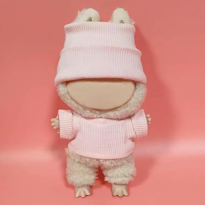 Clothes Fit for 17CM Doll, Fashion Doll Clothes Outfit Set Cute Theme Designer Toys Dress Accessories for Collector Fans Display (C Pink Set)