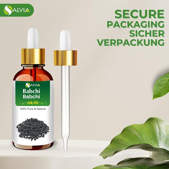 Salvia Babchi Oil Cosmetic Grade (30 ml / 1.01 fl oz) with Dropper - for DIY Skin and Hair Care Ideal for Serums Balms Massage Oils and Beauty Formulations