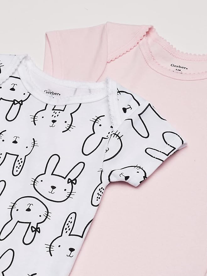 Gerber Baby Girls' 8-pack Short Sleeve Onesies Bodysuits