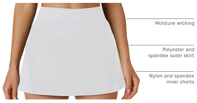Womens Tennis Skirt Crossover High Waisted Skort with Pockets Shorts | Athletic Skirts for Golf Running Workout Pickleball, Aesthetic Activewear, Sporty Athleisure Style