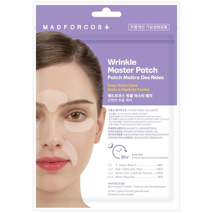 Wrinkle Master Patch – Targeted Wrinkle Patches for T-Zone, Smile Lines & Brows | Korean Skincare