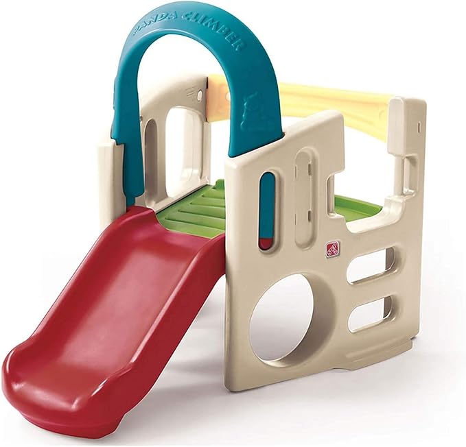 Step2 Panda Climber | Outdoor Toddler Activity Playset, Tan/Red/Yellow/Blue