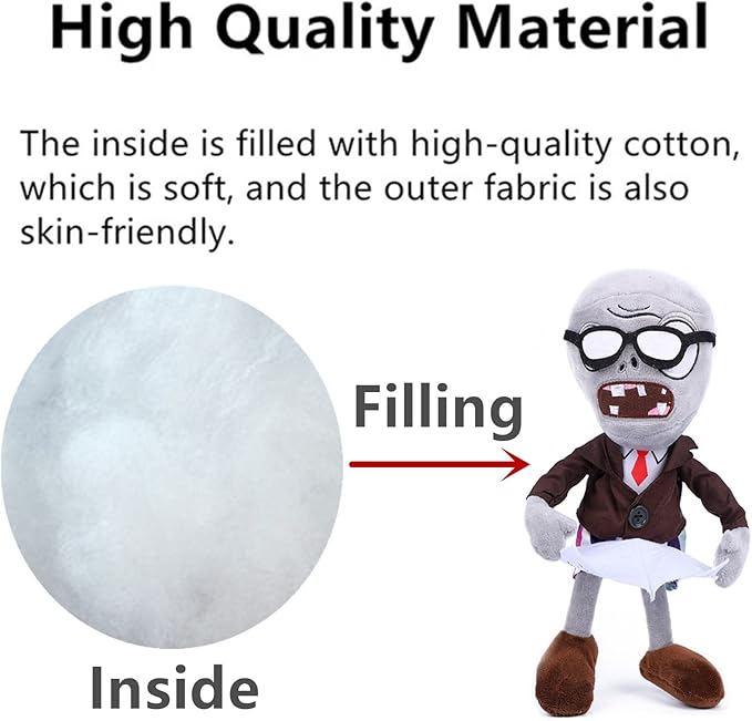 JHESAO 3 PCS Plants and Zombies PVZ Plush Plants Zombies Sets Toy, 1 2 Stuffed Soft Doll PVZ Plush Figure Doll New