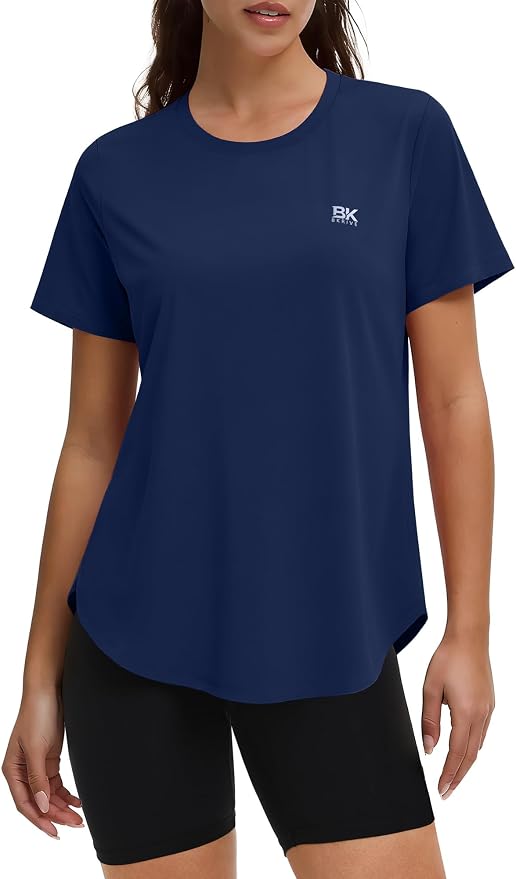 BKRIVE Workout Tops for Women UPF 50+ Quick Dry Shirts (S-3XL) | Ideal for Hiking, Yoga, Running, Gym workouts, Pilstes, Tennis & Travel. Lightweight, Breathable & Moisture wicking