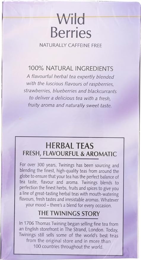 Twinings of London Wild Berries Herbal Tea Bags, 20 Count