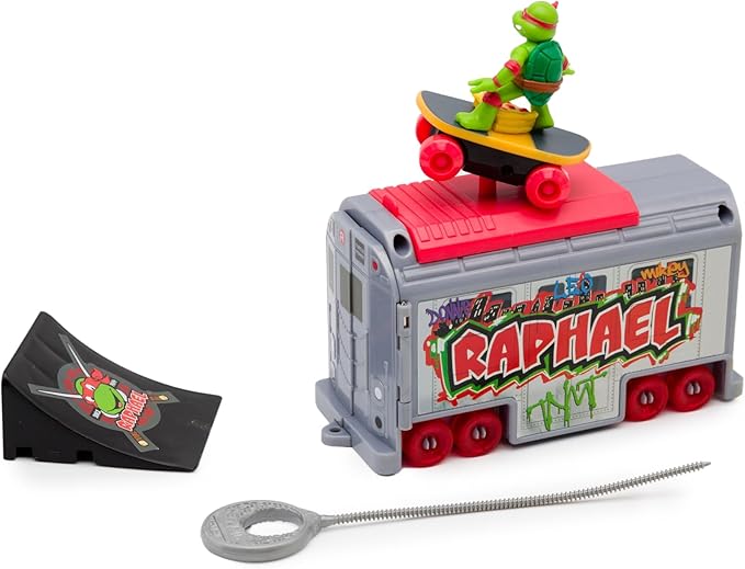 Teenage Mutant Ninja Turtles 5" Switch Kick Subway Launcher - Raphael -Launch and Battle with Ninja Action - Ages 3+