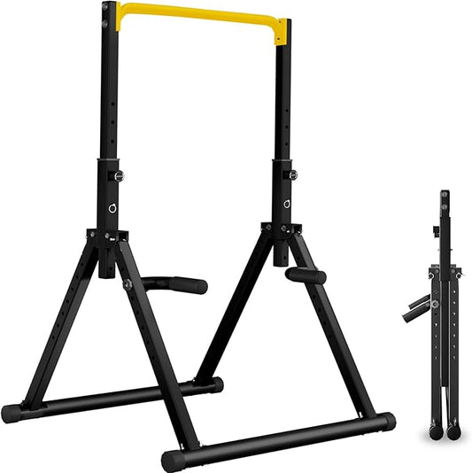 DOBESTS Power Tower Pull Up Bar Free Standing, Adjustable Foldable Pull Up Station, Home Gym Strength Training Equipment 700LBS