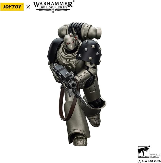 JOYTOY Warhammer The Horus Heresy lron Warriors MKVI Tactical Sergeant with Power Sword and Plasma Pistol 1:18 Scale Action Figure Mecha Joy Toy Collection Model 4.8 inch