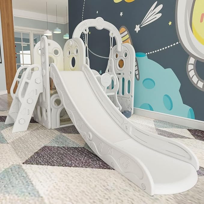 monleelnom Children's Slide Suitable for Children Age 1-12 Years Old to Play and Climb on The Slide