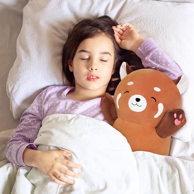 Cute Long Raccoon Plush Toy, Soft Hugging Pillow, Kids Gift (Orange, 90cm/35.4inch)