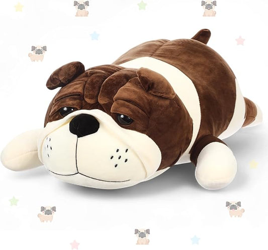 23.6" Huggable Dog Plush, Cute Stuffed Animal, Soft Adorable Cuddle Companion for Kids, Christmas Birthday Plush Pillow Gift for Boys and Girls