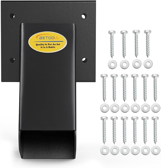 BETOOLL 90° A-Frame Middle Swing Set Brackets, Heavy Duty Steel DIY Swing Set - Includes Mounting Hardware, Ideal for Indoor and Outdoor Playgrounds (1 Middle Bracket-Black)