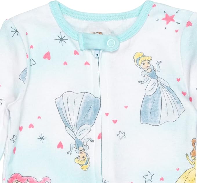 Disney Baby Girls 2 Pack Zip Up Sleep N' Plays Newborn to Infant Sizes (Newborn - 24 Months)