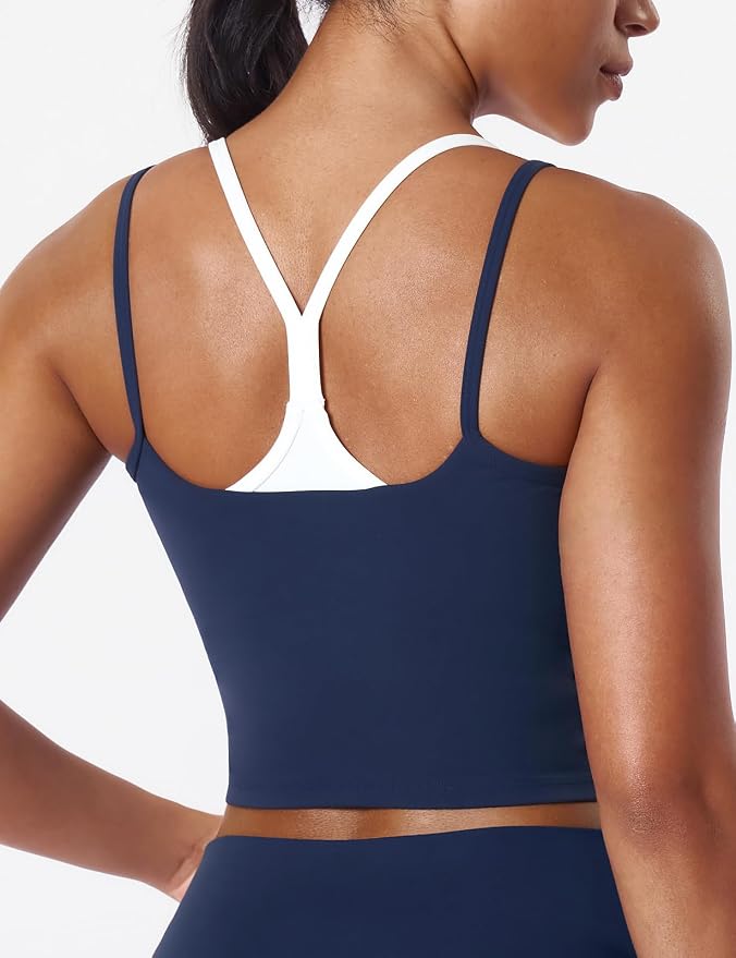 K-Swiss Tank Tops for Women - Color Block Double Lined with Built in Bra Yoga Running Gym